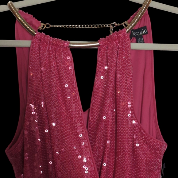 Kensie Pink Sequin Prom Dress - Picture 1 of 4